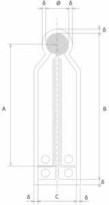 Illustration of the Extended Length Sensors dimensions