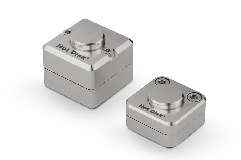 Hot Disk Sample holder for powders, pastes, gels, foams, and creams.